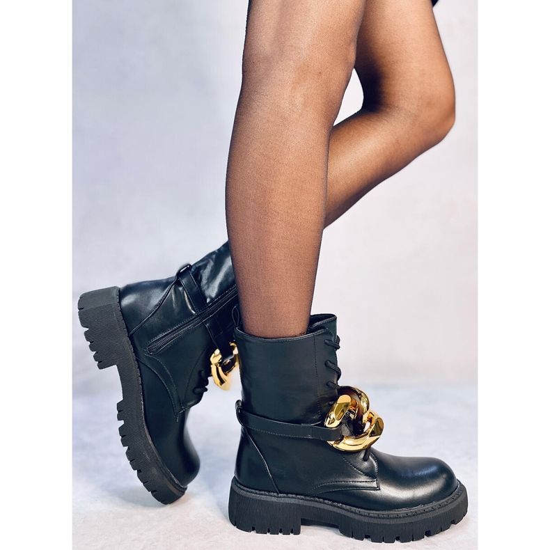 Cizme cu șireturi Barkley Black negru 2