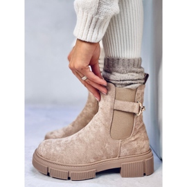 Cizme Chelsea dama Chance Khaki bej 1