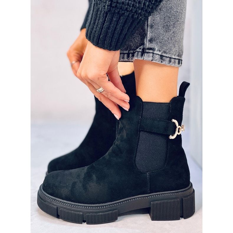 Cizme Chelsea dama Chance Black negru 1