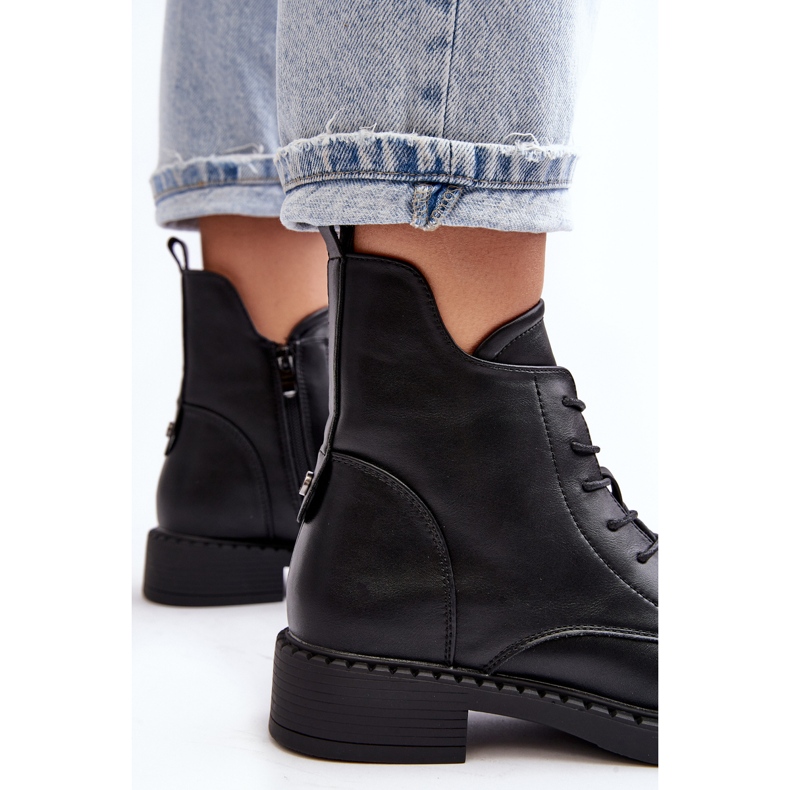 Cizme plate de damă clasice Ballisa neagră negru 1