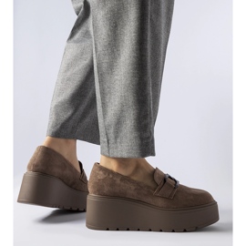 Mocasini maro cu platforma Medical 1