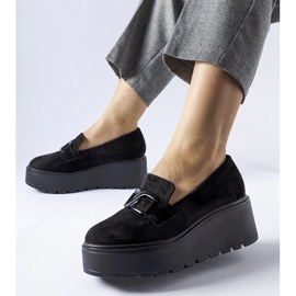 Mocasini negri cu platforma Medical negru 1