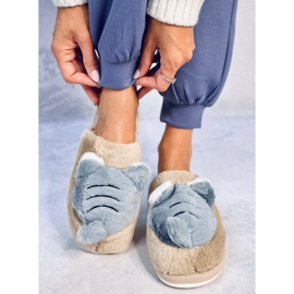 Papuci de damă Bej perlat 1