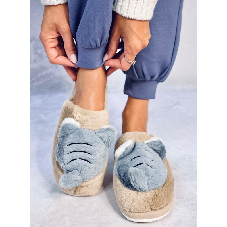 Papuci de damă Bej perlat 1