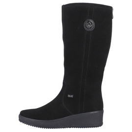 Cizme nubuc izolate cu lana de oaie Rieker Y4470 negru 1
