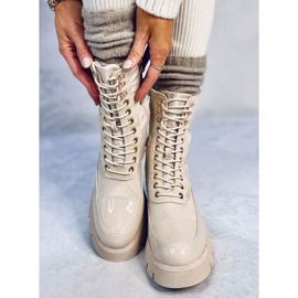 Cizme cu șireturi Merced Beige bej 1 Cizme cu șireturi Merced Beige bej 1