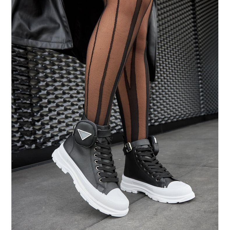 Tenisi negri Bolman cu platformă înaltă negru 2