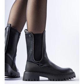 Botine izolate negre Donigala negru 2