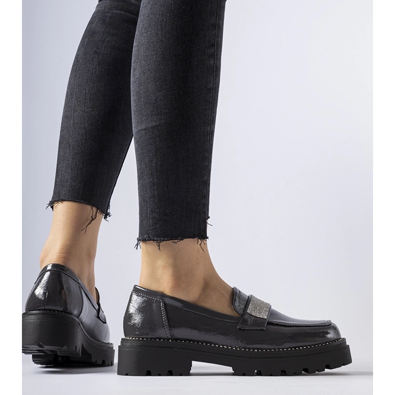 Mocasini lavete gri inchis de la Fecteau 1