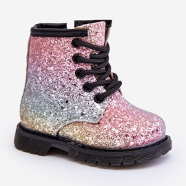 Cizme izolate cu sclipici pentru copii cu fermoar Multicolor Saussa 1 Cizme izolate cu sclipici pentru copii cu fermoar Multicolor Saussa 1