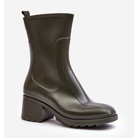 Botine de damă Matte Galoshes, verde închis, Bertaida 2
