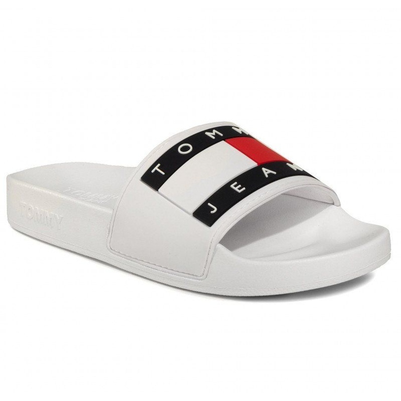 Tommy Hilfiger Sandale Tommy Jeans Flag Pool Slide W EN0EN00474-YBS alb 1