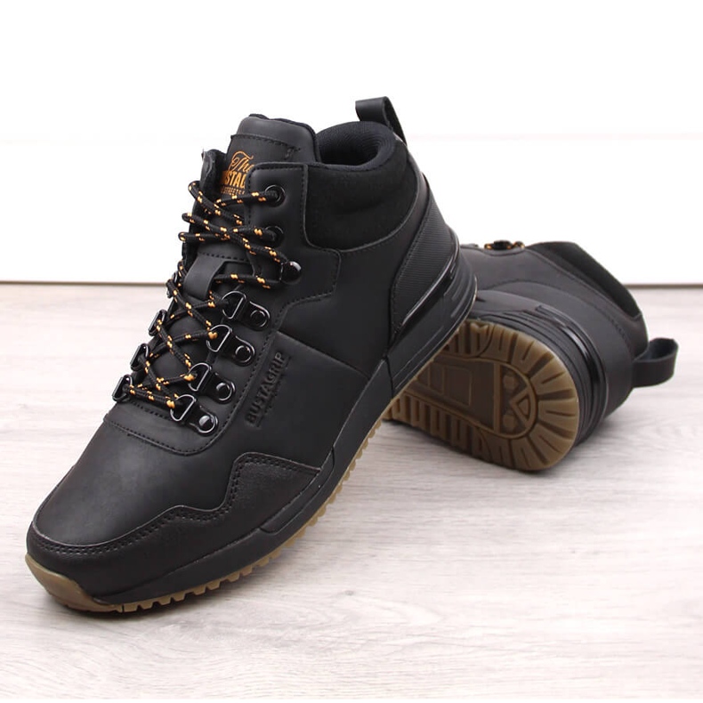 Pantofi din piele neagra pentru barbati Jogger Pro Bustagrip negru 1