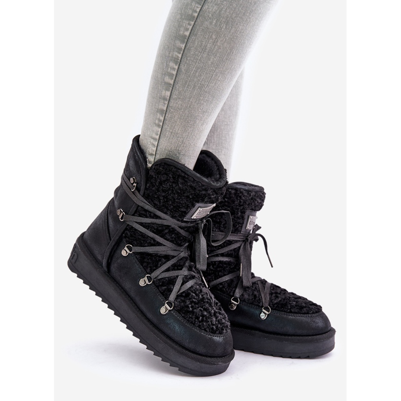 Cizme de zapada cu platforma vegana impermeabila D.Franklin DFSH370004 Negru 1 Cizme de zapada cu platforma vegana impermeabila D.Franklin DFSH370004 Negru 1