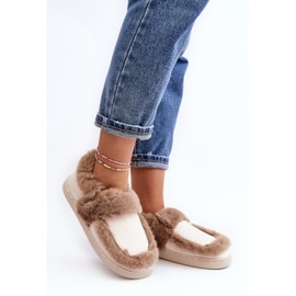 Papuci De Dama Cu Blana Bej Sailey 1