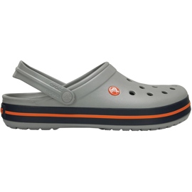 Saboți bărbați Crocs Crocband Clog gri și portocaliu 11016 01U 1