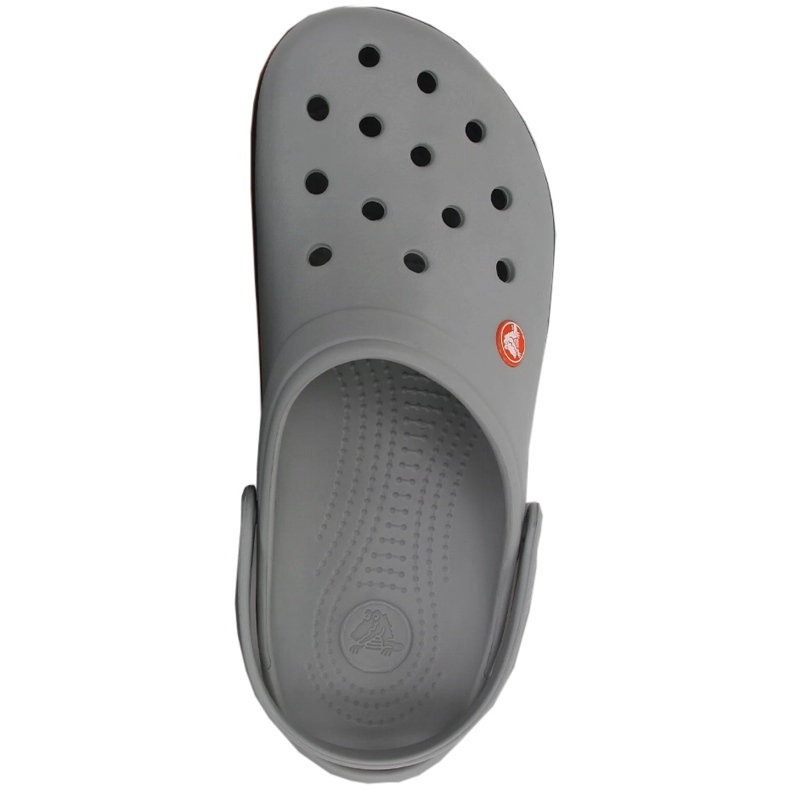 Saboți bărbați Crocs Crocband Clog gri și portocaliu 11016 01U 2