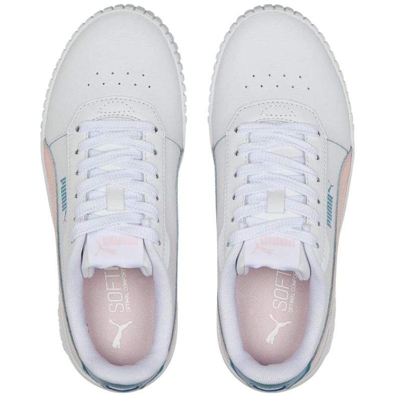 Pantofi copii Puma Carina 2.0 Jr alb-roz 386185 05 2
