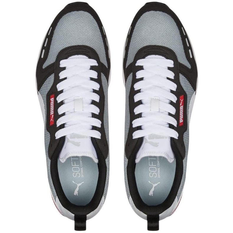 Pantofi bărbați Puma R78 negru și gri 373117 66 alb 2