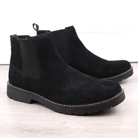 Cizme Chelsea din piele intoarsa pentru barbati, slip-on neagra Filippo MBT5003 negru 1 Cizme Chelsea din piele intoarsa pentru barbati, slip-on neagra Filippo MBT5003 negru 1