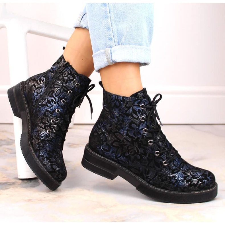 Cizme confortabile din piele izolata Rieker W RKR637 multicolor 1