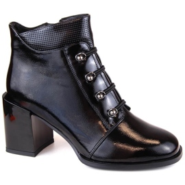 Botine izolate cu patent negru Filippo W PAW490 1