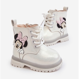 Ghete Minnie Mouse Calde Copii Tarmi Albe 1