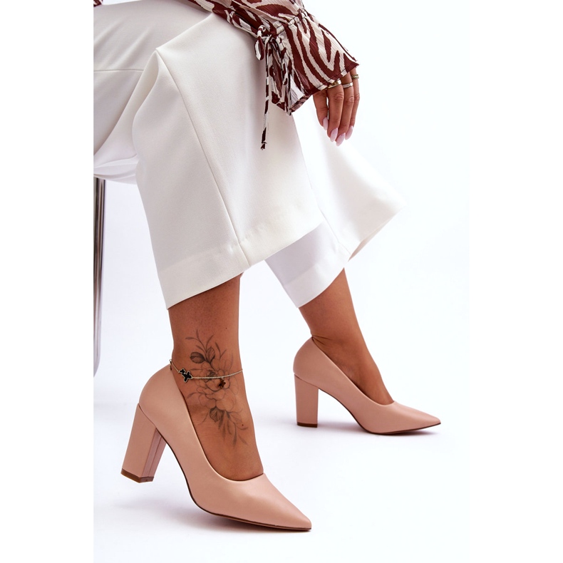 Diamantique Pompe clasice cu toc Nud Odessa bej 4 Diamantique Pompe clasice cu toc Nud Odessa bej 4