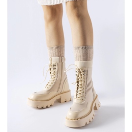 Pantofi de muncitori bej, cu talpă masivă Olona 1