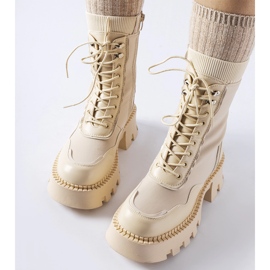 Pantofi de muncitori bej, cu talpă masivă Olona 2