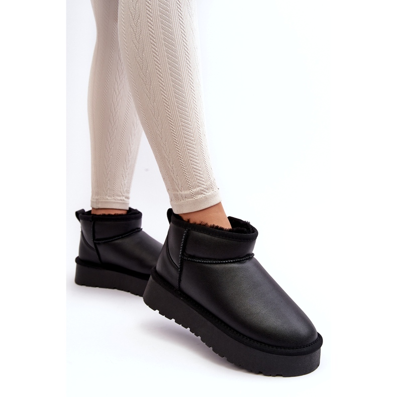 Cizme de zapada dama din piele cu platforma Loreley neagra negru 1