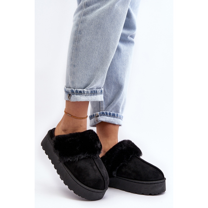 Cizme de zăpadă damă pe platformă neagră Phiniopis negru 2