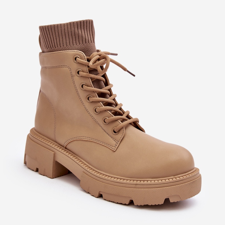 Cizme Dama Cu Sosete Bej Rivella 2 Cizme Dama Cu Sosete Bej Rivella 2