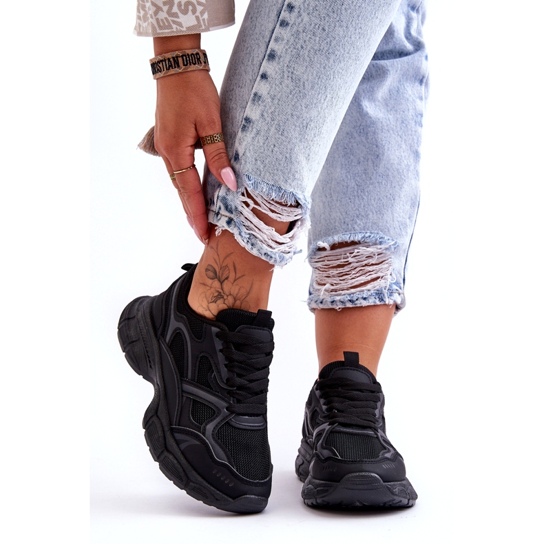 Pantofi sport negri de damă negru 7