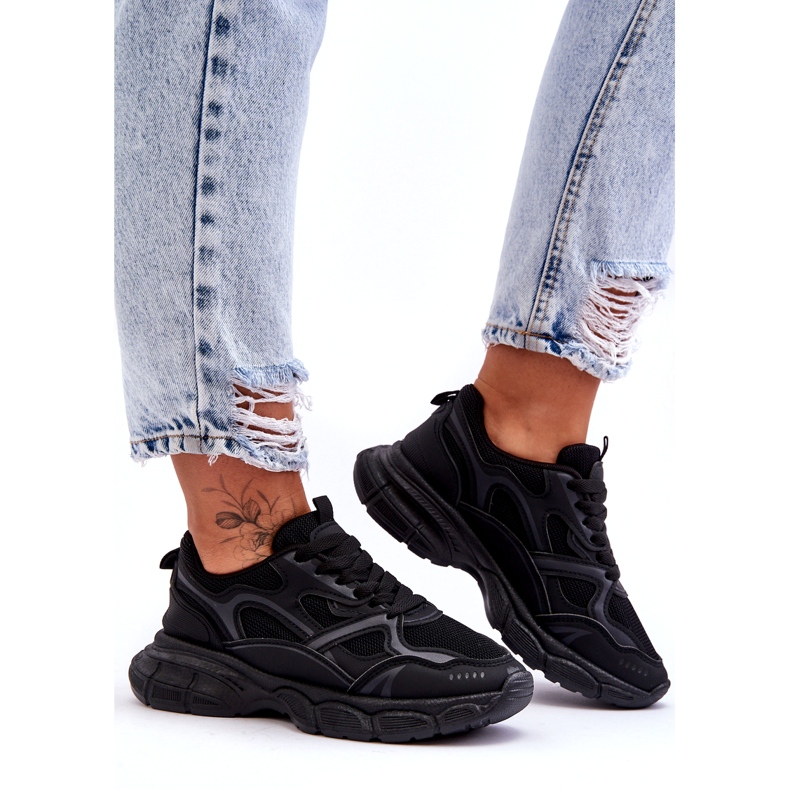 Pantofi sport negri de damă negru 2