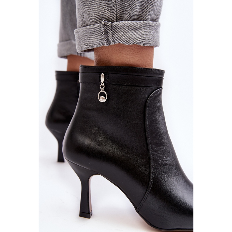 Botine de damă din piele Maciejka 06301-01 Negru 2