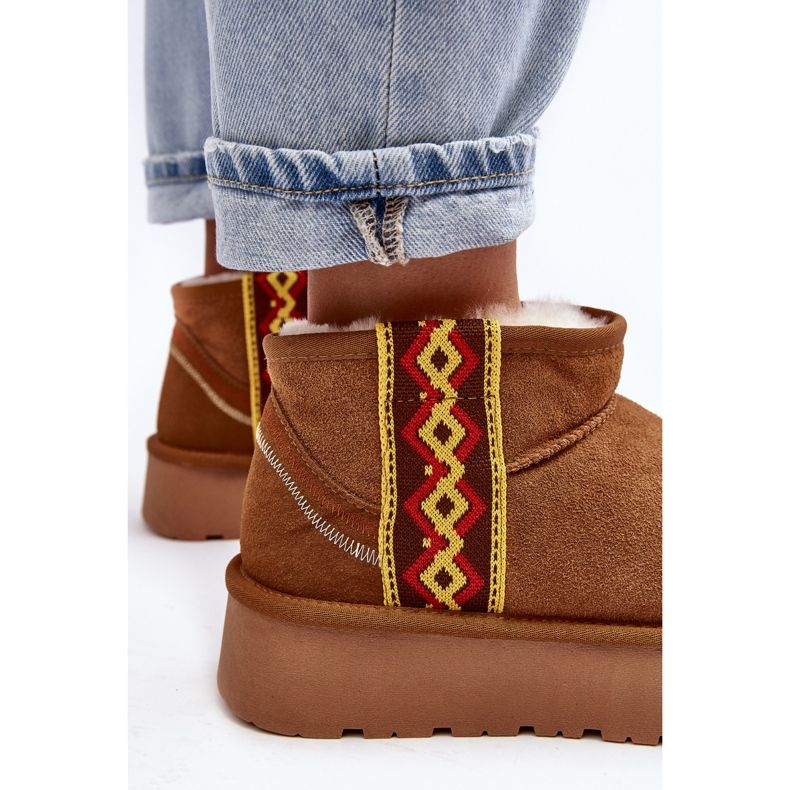 Cizme de zăpadă damă din piele intoarsa cu talpa groasa Camel Vebissat maro 1 Cizme de zăpadă damă din piele intoarsa cu talpa groasa Camel Vebissat maro 1