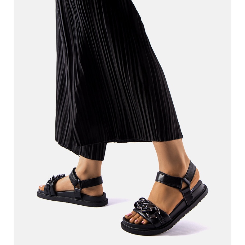 Sandale sport negre cu lant de la Machesney negru 1