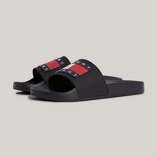 Slapi Tommy Hilfiger Flag Pool Slide Ess W EN0EN02115BDS negru 1