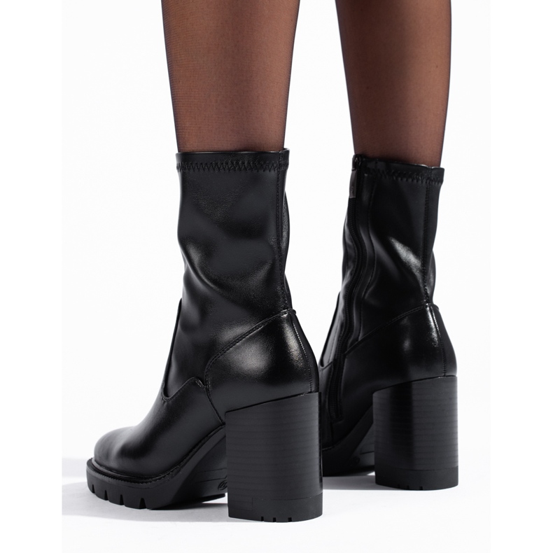 W. Potocki Botine de dama negre elegante de la Potocki negru 1