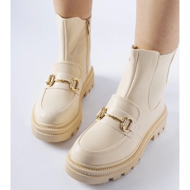 Botine bej cu un protector Sailetto vizibil 2