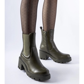 Botine Hattiesburg de culoare verde închis 1 Botine Hattiesburg de culoare verde închis 1