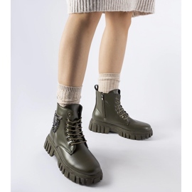 Botine Spadafore verde inchis cu buzunar 1