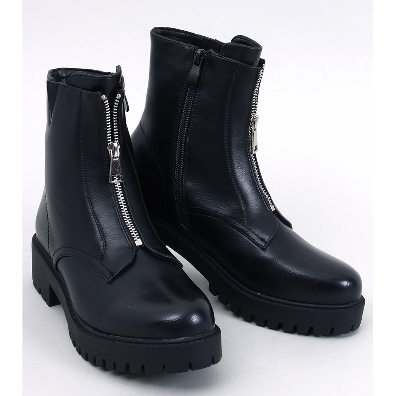 Botine protectoare Onley Black cu fermoar negru 1 Botine protectoare Onley Black cu fermoar negru 1