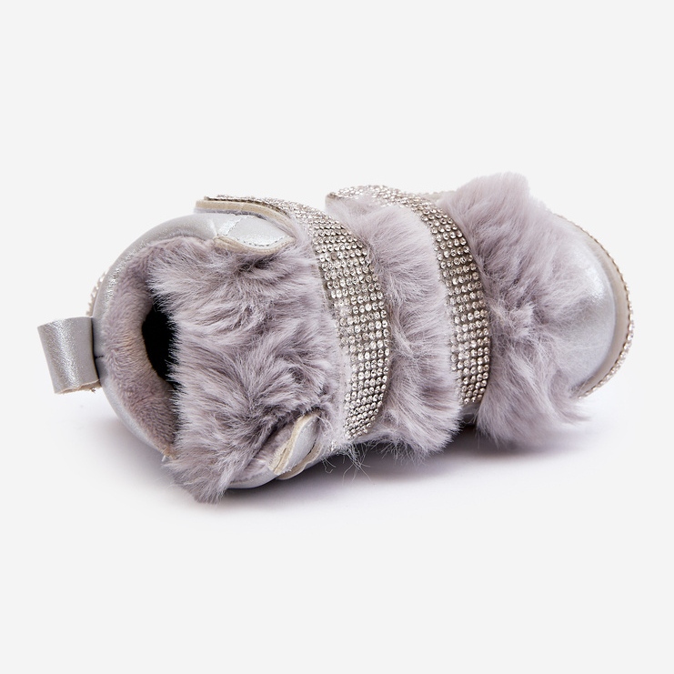 Cizme de zăpadă izolate Leela argintii pentru copii 1