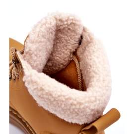 Cizme pentru femei cu haina de piele de oaie brună maro 1