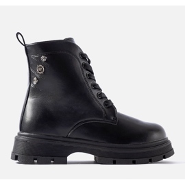 Cizme pentru fete izolate cu grafit de la Basara negru 1 Cizme pentru fete izolate cu grafit de la Basara negru 1