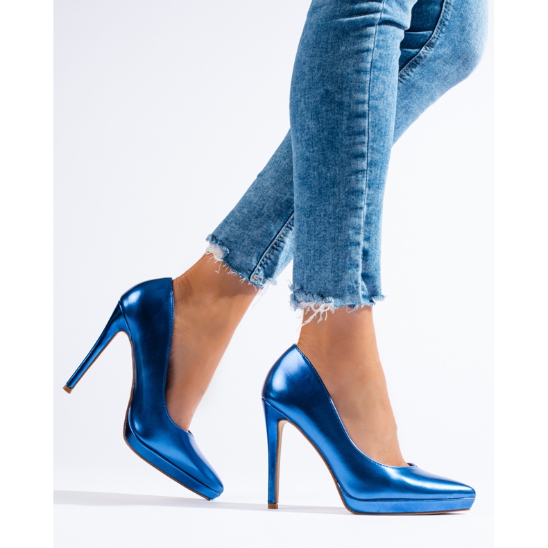 Pantofi cu toc înalt albastru Shelovet violet 2 Pantofi cu toc înalt albastru Shelovet violet 2