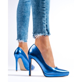 Pantofi cu toc înalt albastru Shelovet violet 1 Pantofi cu toc înalt albastru Shelovet violet 1