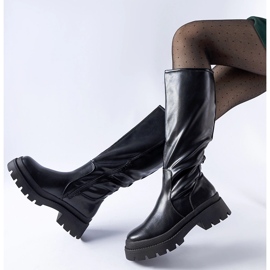 Cizme clasice plate negre Christian negru 1